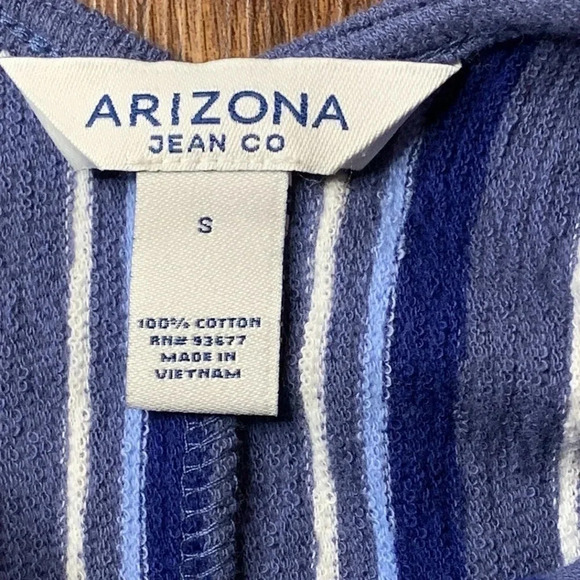 Arizona Jean Striped Knit Jumpsuit Size Small - Picture 5 of 12